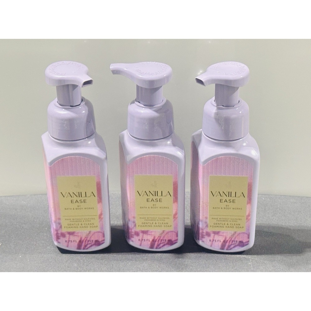 Bath & Body Works Vanilla Ease Foaming Hand Soap X3 Brand New FREE SHIPPING